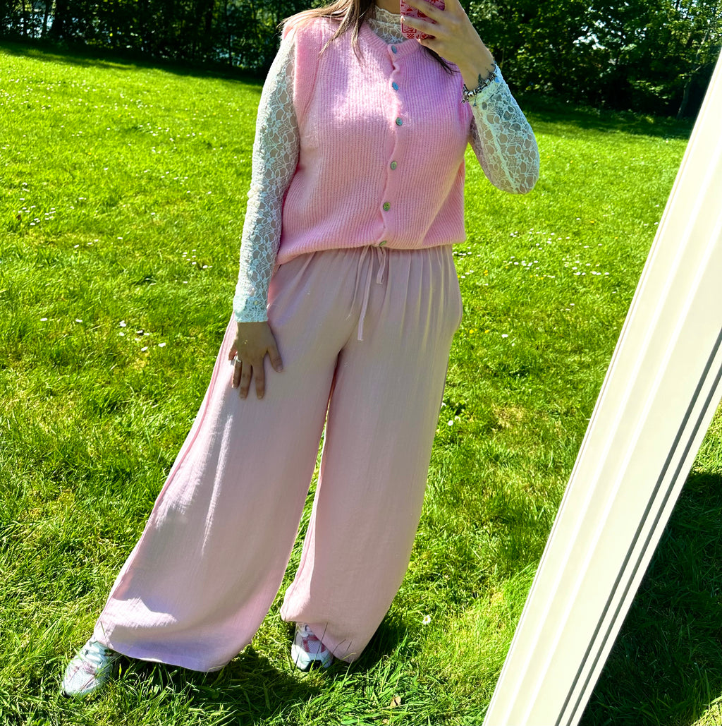 Evelien Alpaca Sleeveless Vest Rosé Shadow