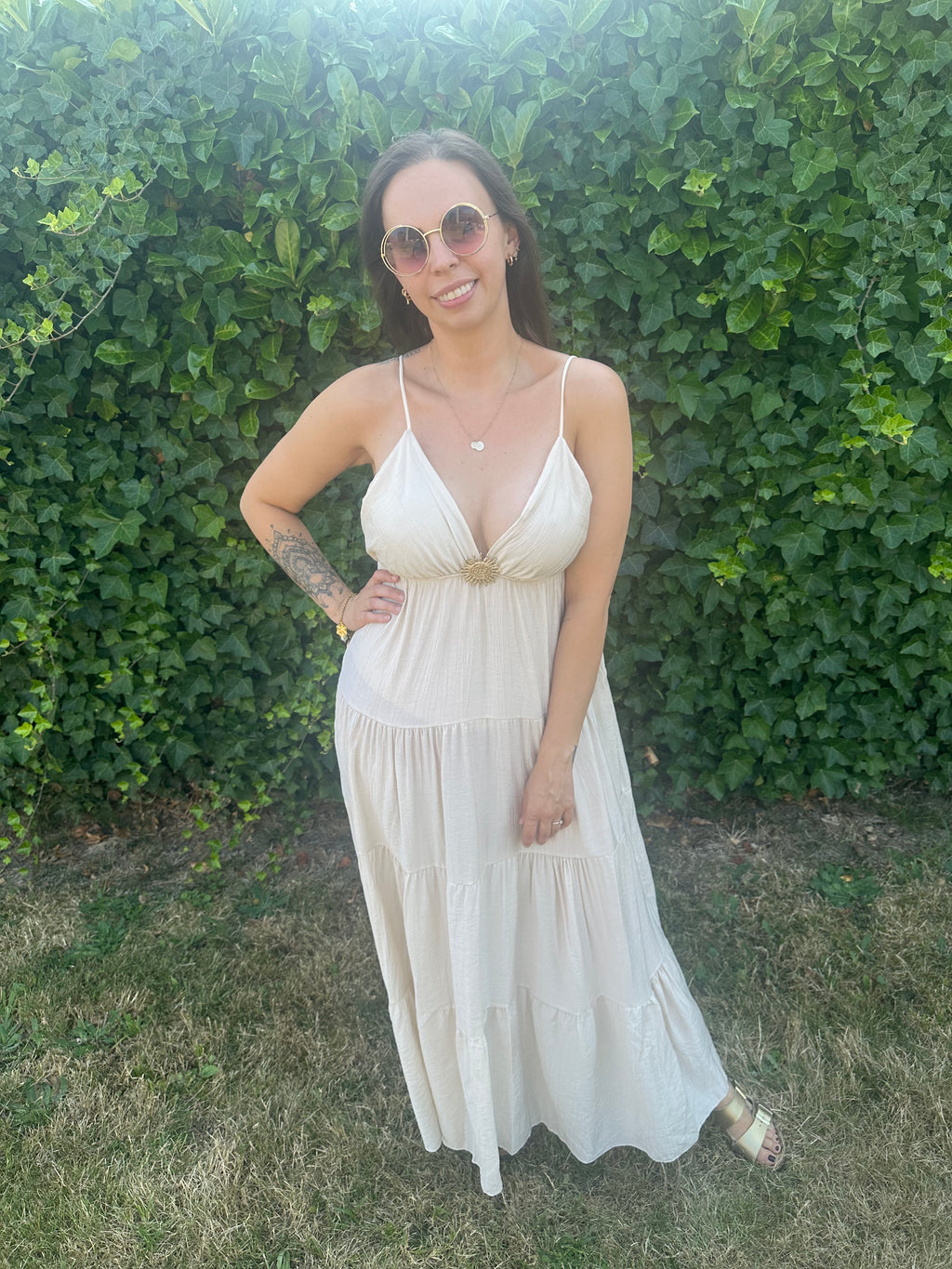 Helena Dress Beige