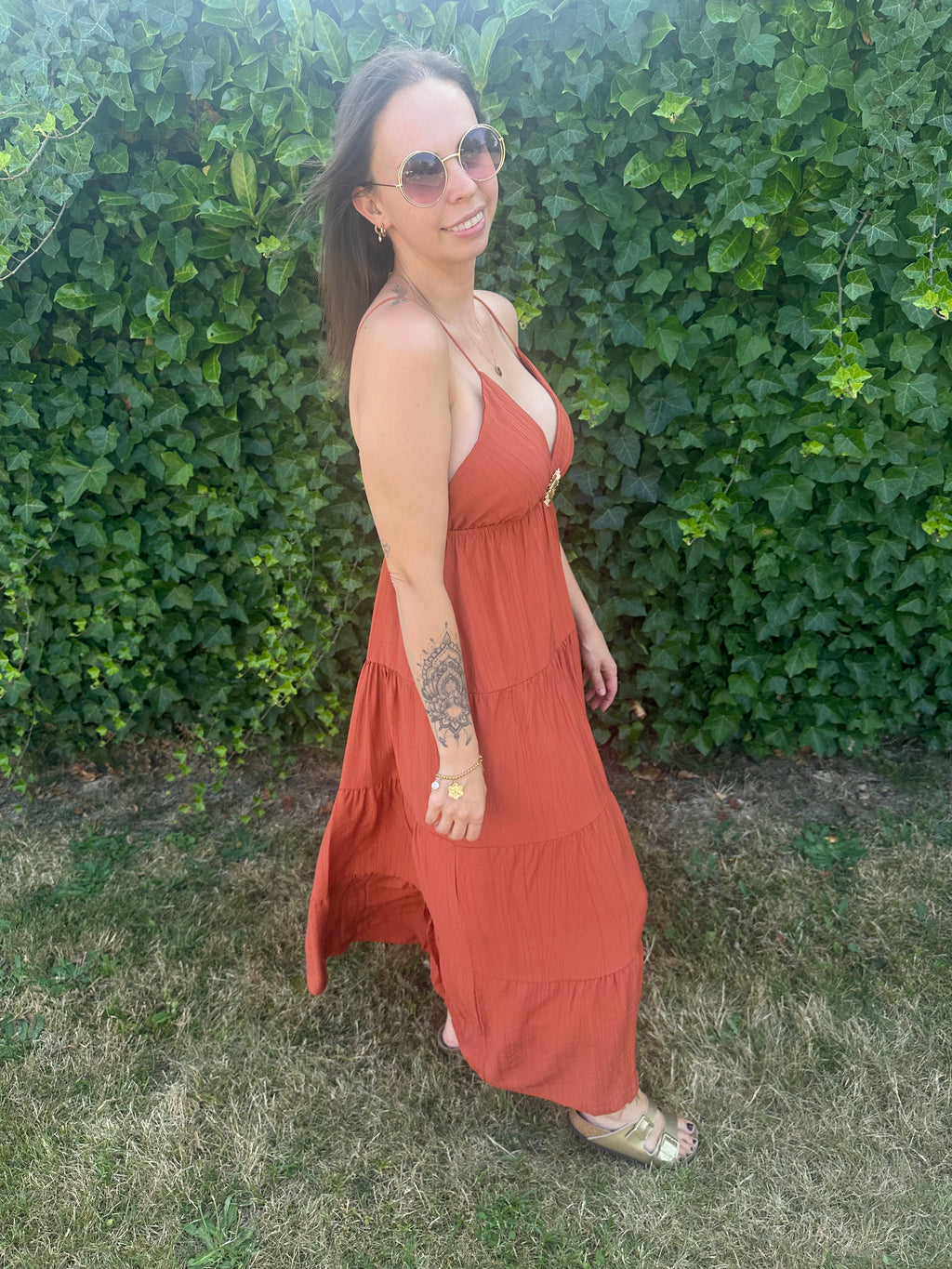 Helena Dress Terracotta