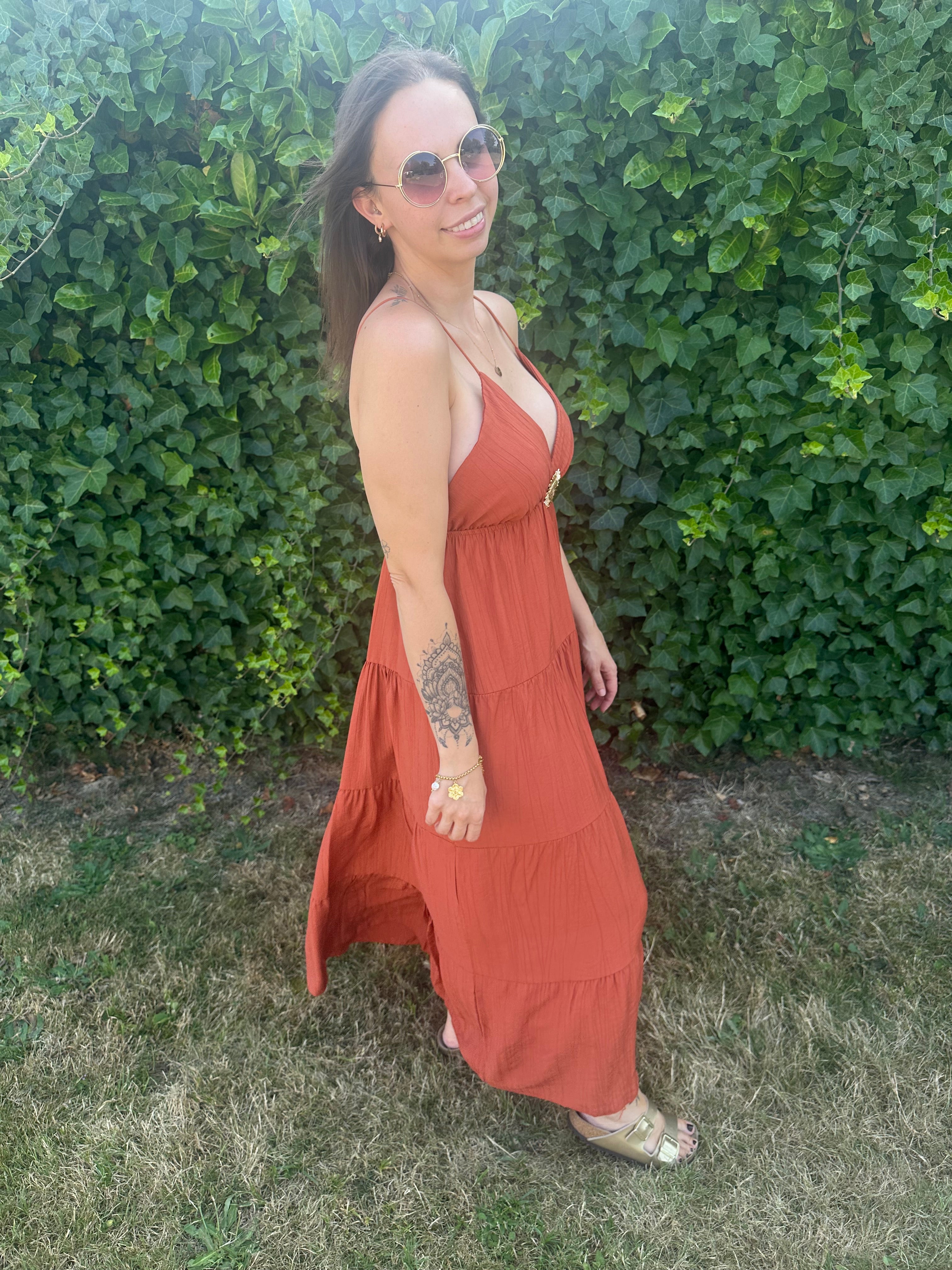 Helena Dress Terracotta