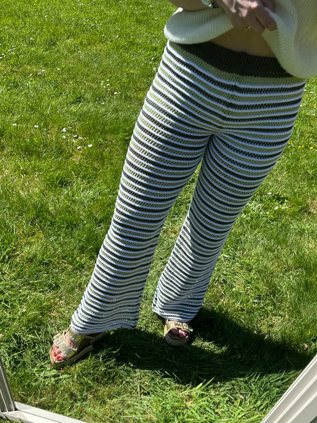Claudia Crochet Broek Kaki