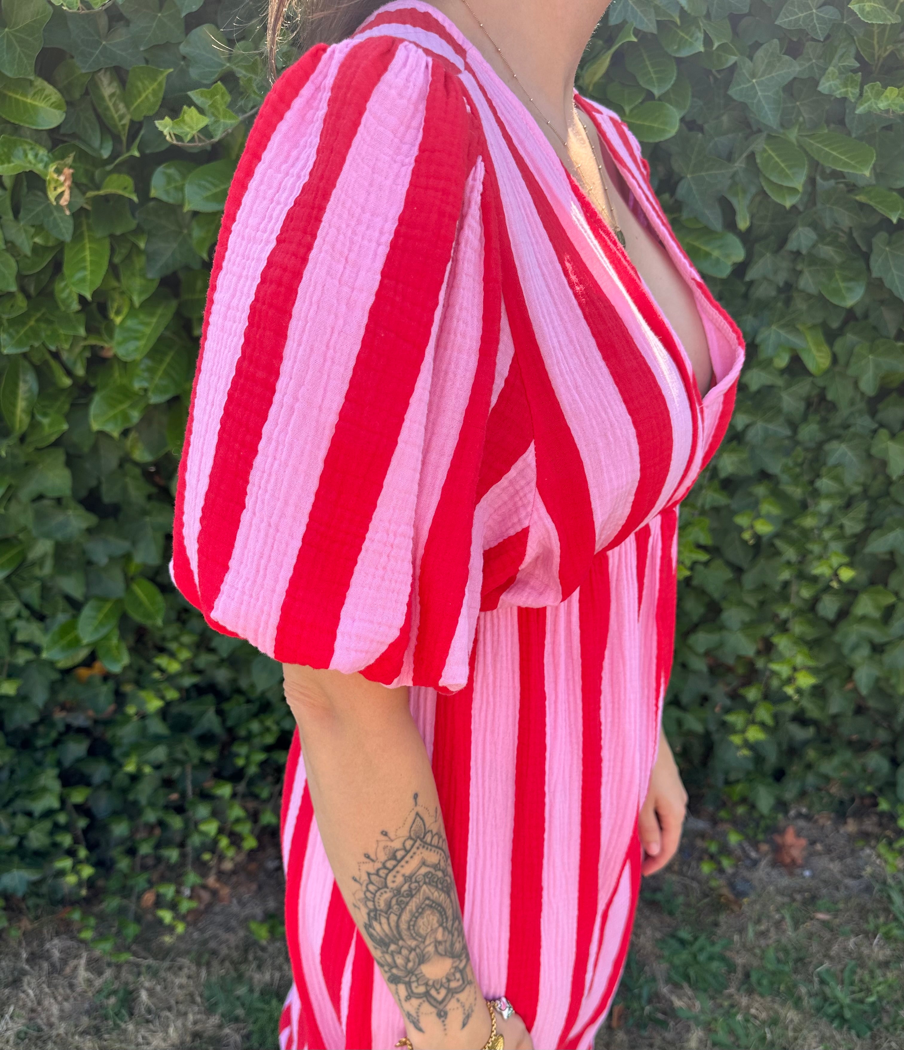 Chana Dress Roze/Rood