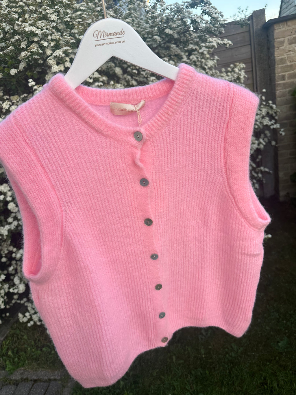 Evelien Alpaca Sleeveless Vest Rosé Shadow