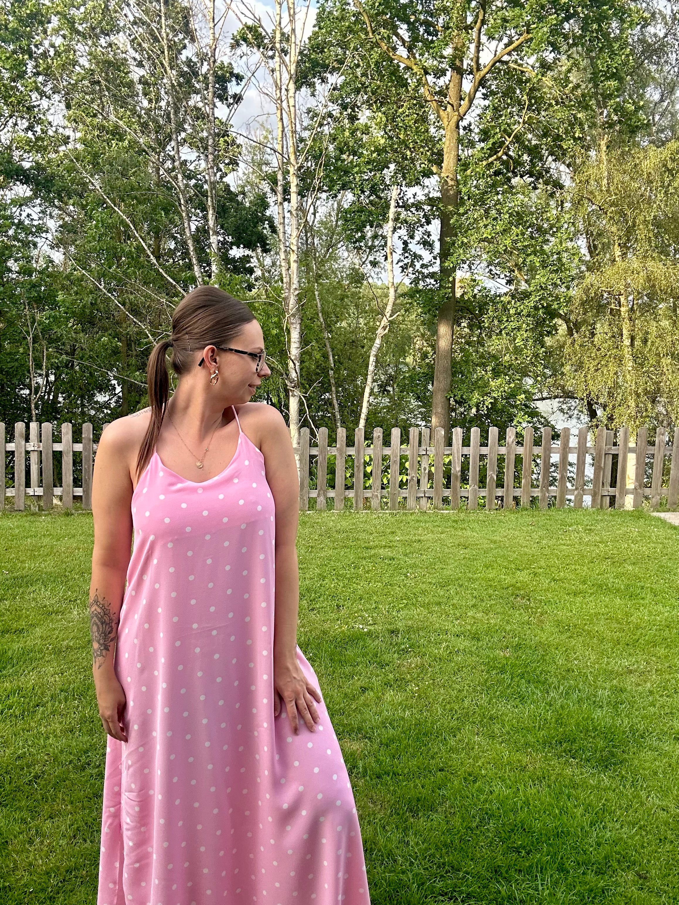 Estée Dress Polka Dot Pink