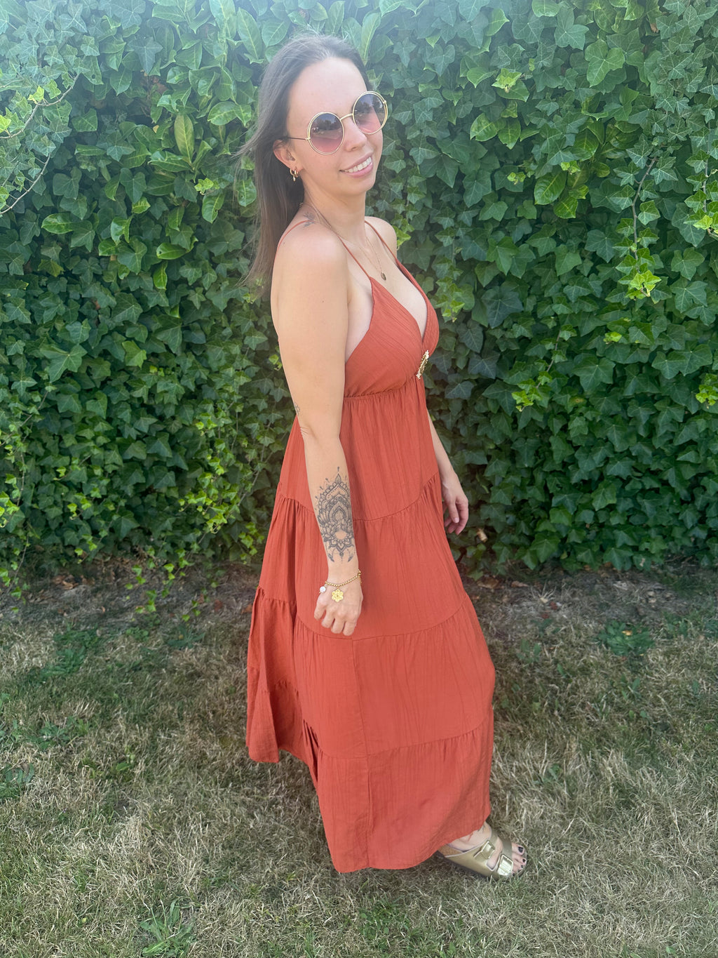 Helena Dress Terracotta