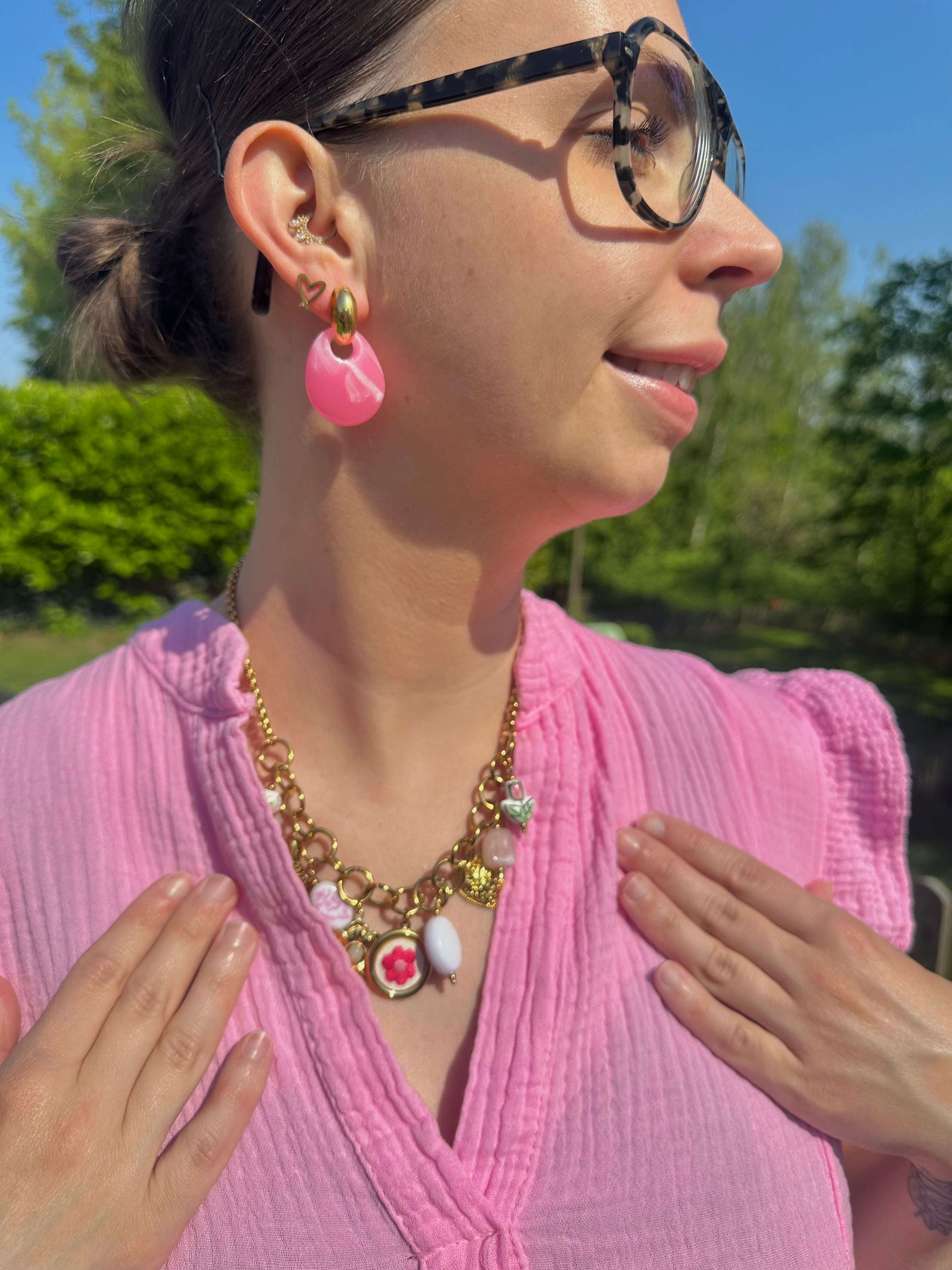 Bo Oorbellen Pink