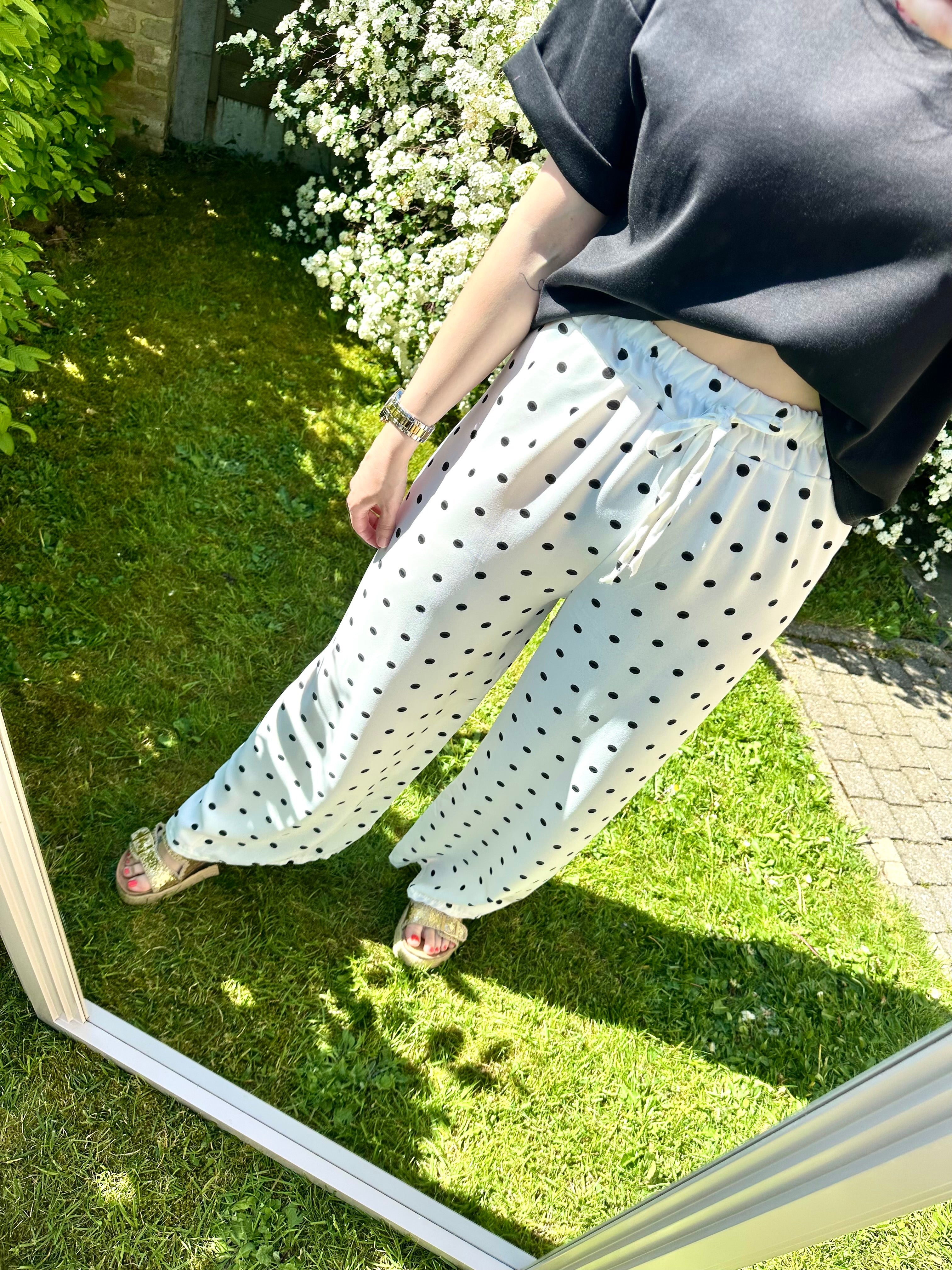 Hermien Polka Dots Pants White