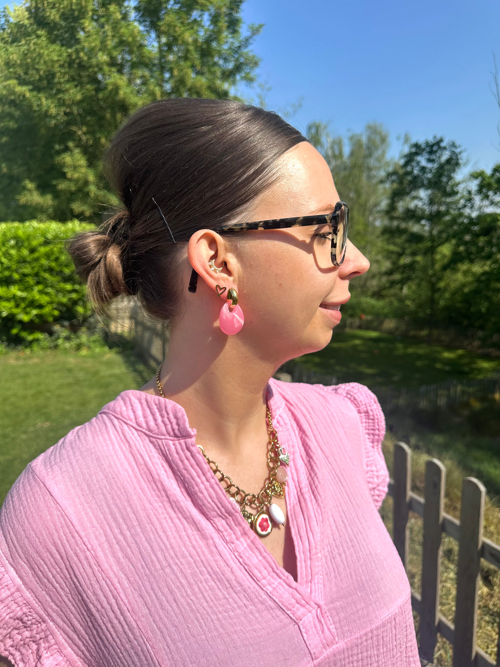Bo Oorbellen Pink