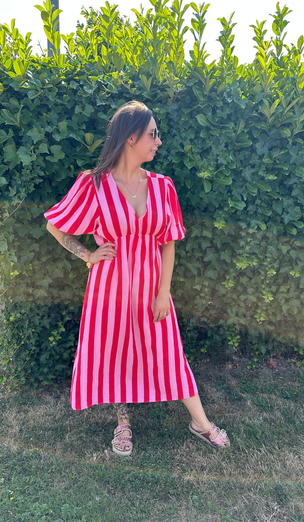 Chana Dress Roze/Rood
