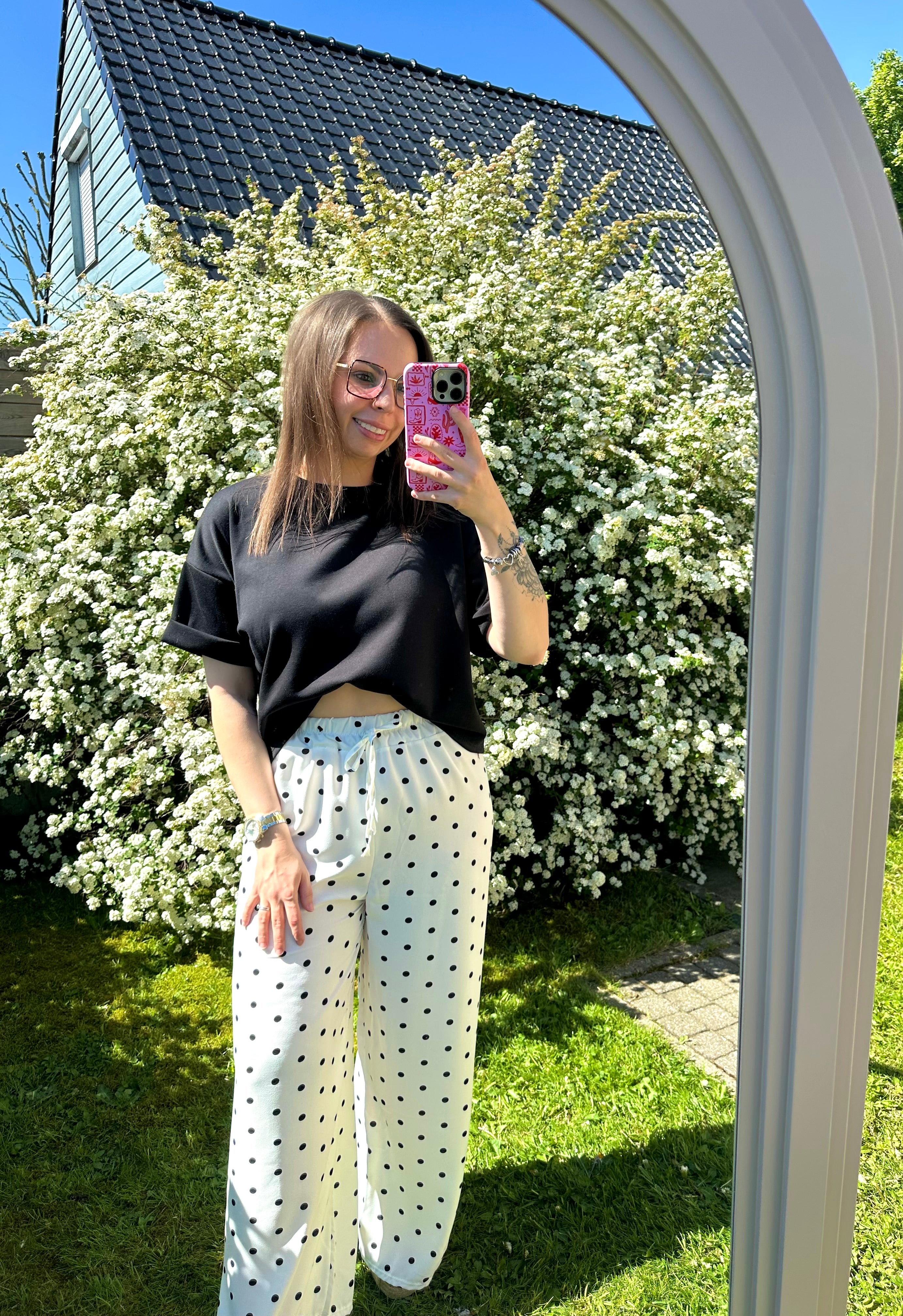 Hermien Polka Dots Pants White