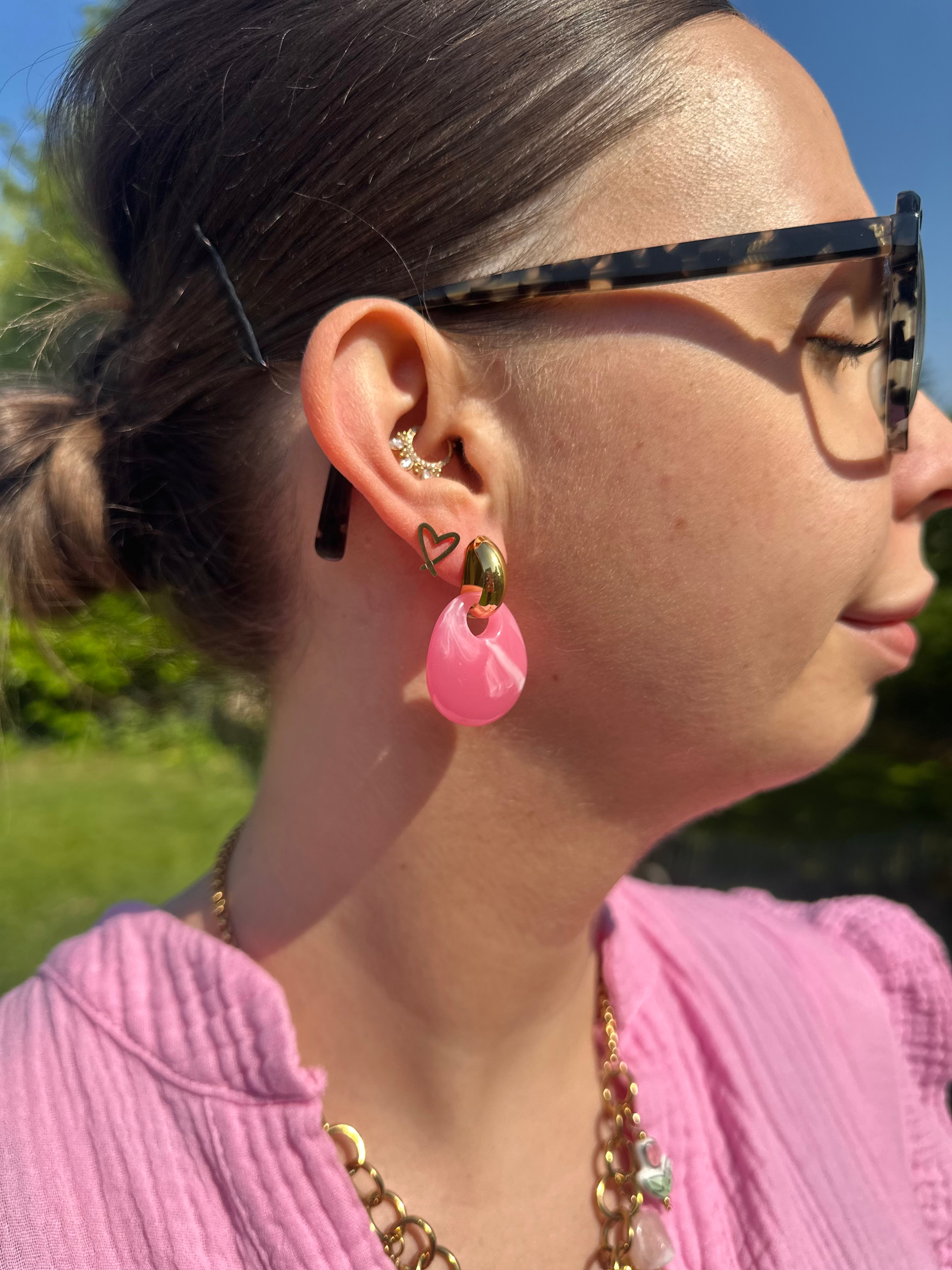 Bo Oorbellen Pink