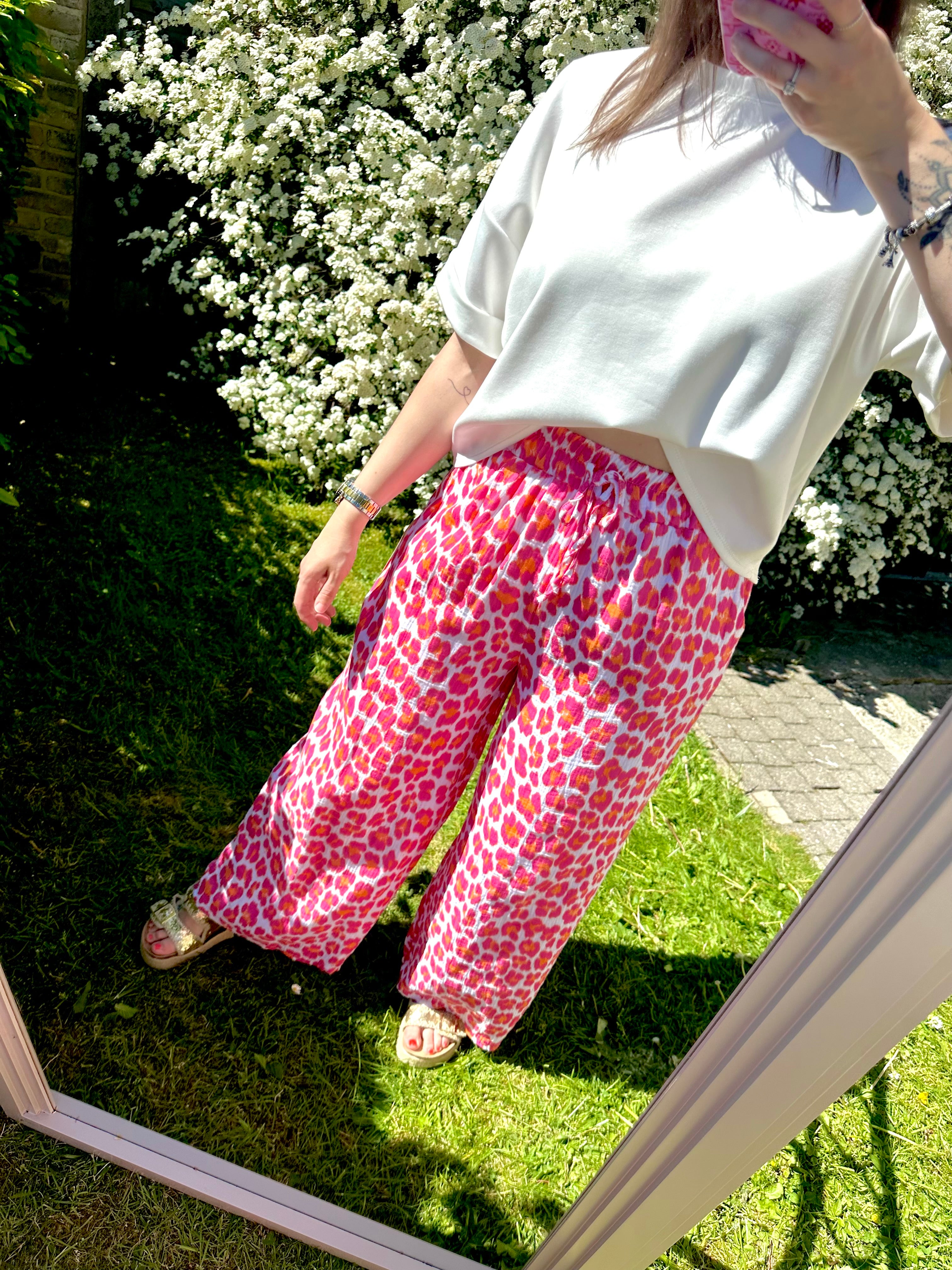 Marthe Leopard Pants Orange