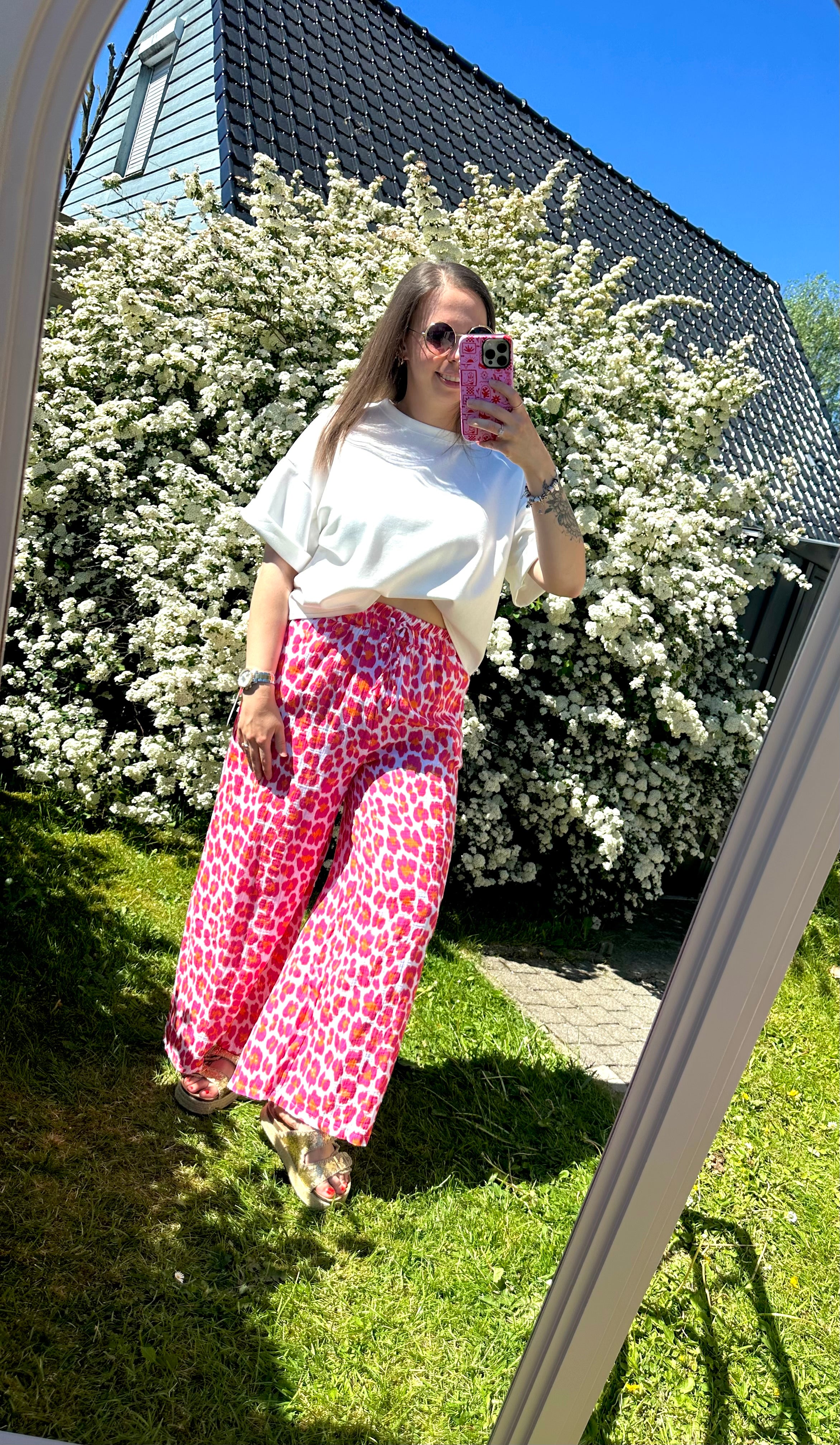 Marthe Leopard Pants Orange
