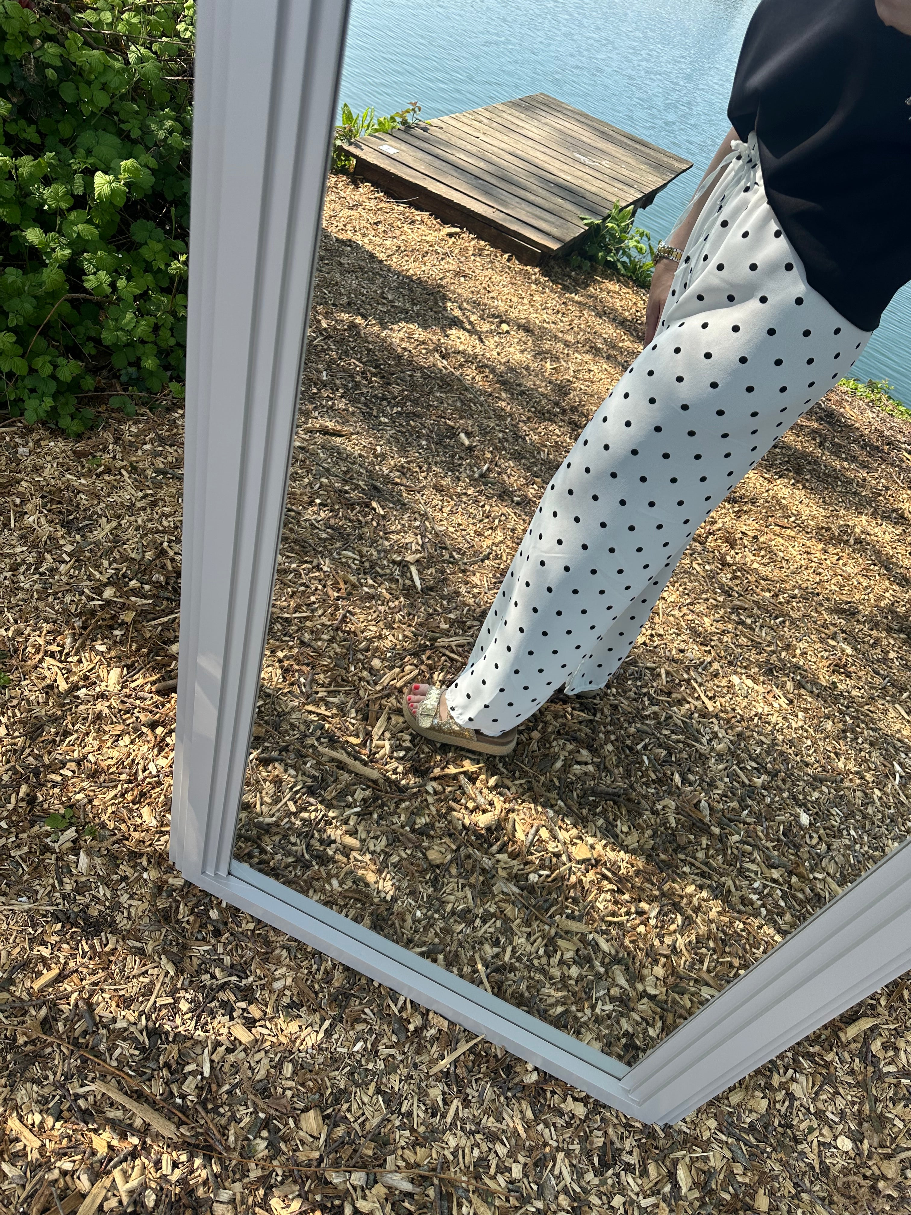 Hermien Polka Dots Pants White