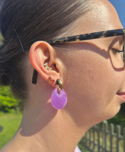 Bo Oorbellen Purple