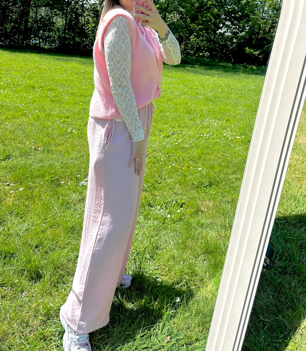 Evelien Alpaca Sleeveless Vest Rosé Shadow