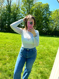 Sofie Lace Top Sky Blue