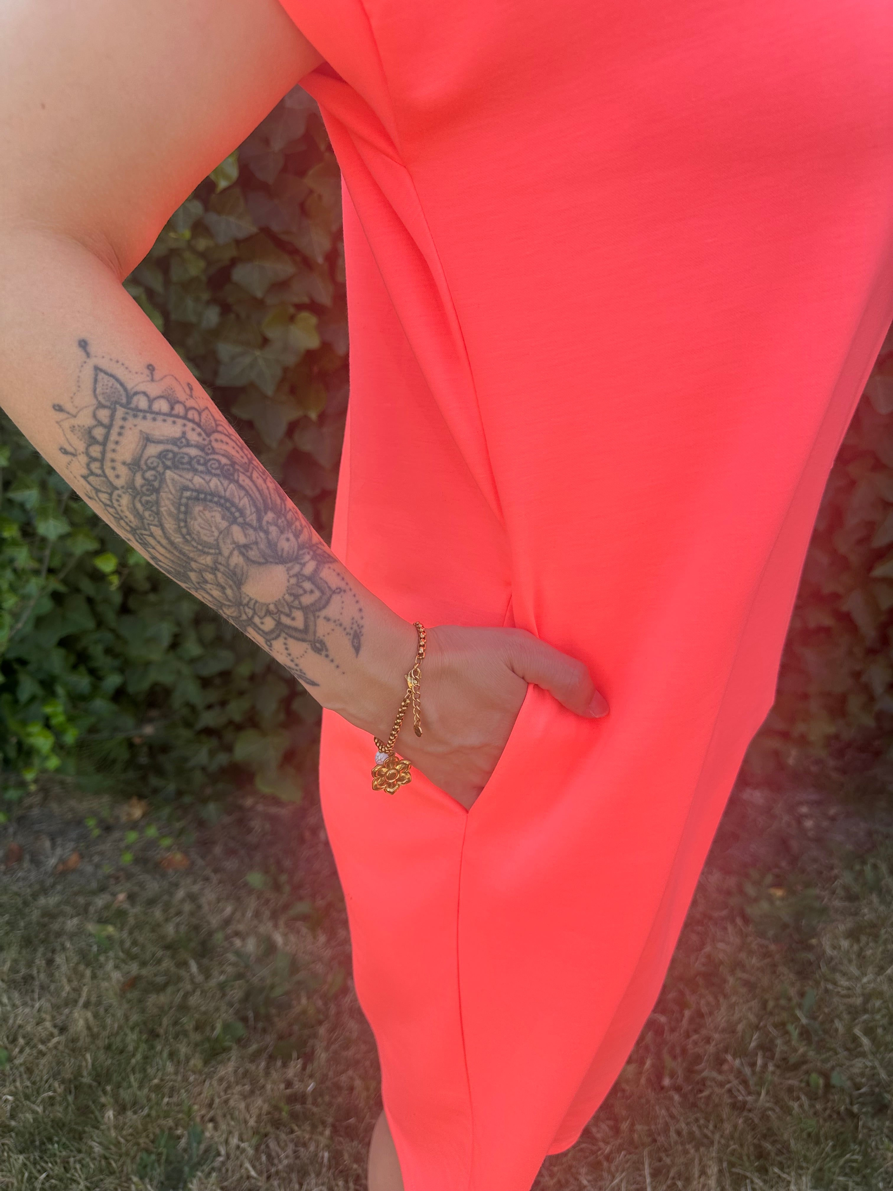 Nathalie Dress Neon Oranje
