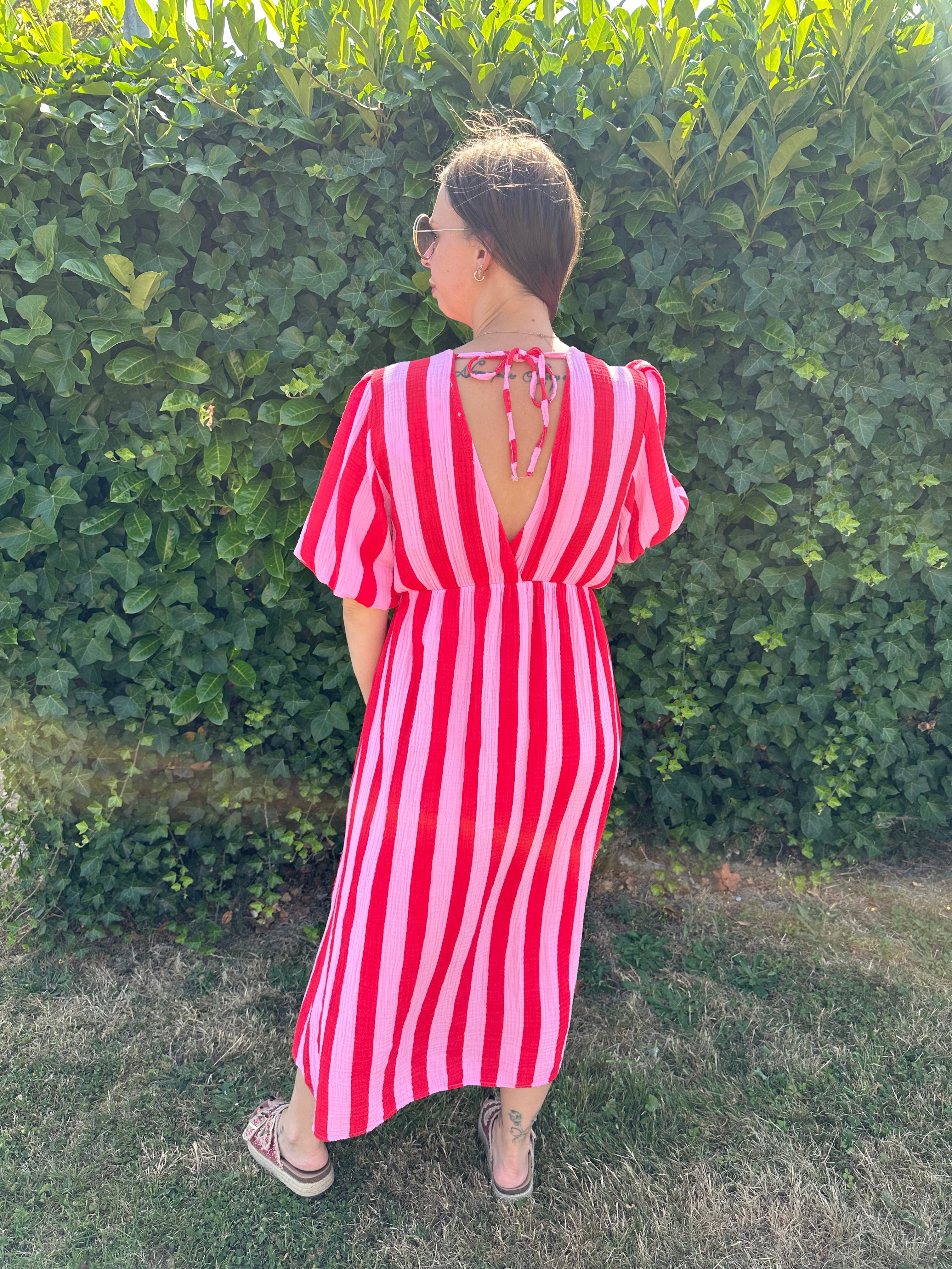 Chana Dress Roze/Rood
