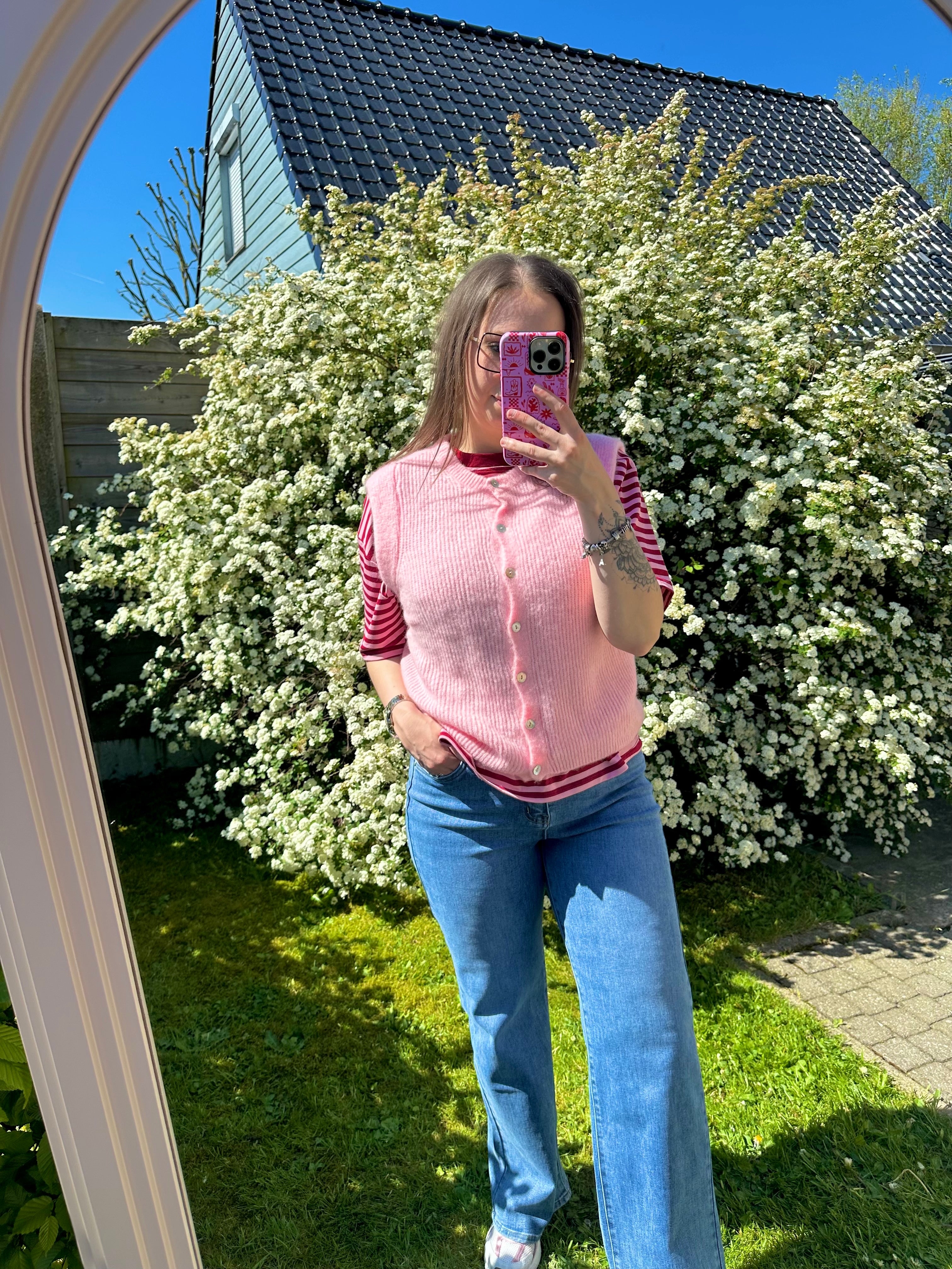 Evelien Alpaca Sleeveless Vest Rosé Shadow