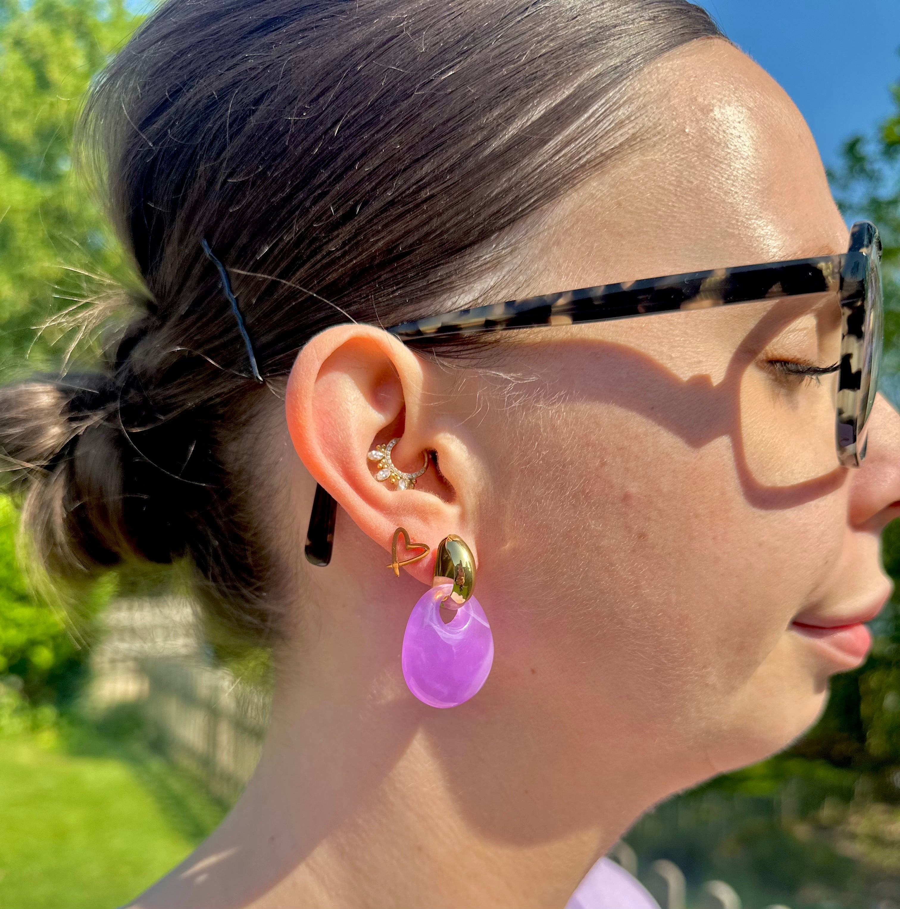 Bo Oorbellen Purple